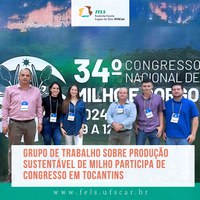 Grupo de trabalho sobre produção sustentável de milho participa de congresso em Tocantins